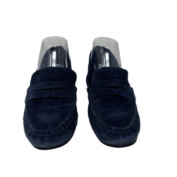 Born Shoes Womens Size 7 Barnstable Loafers Blue Suede Slip On Comfort Shoes - Picture 2 of 9